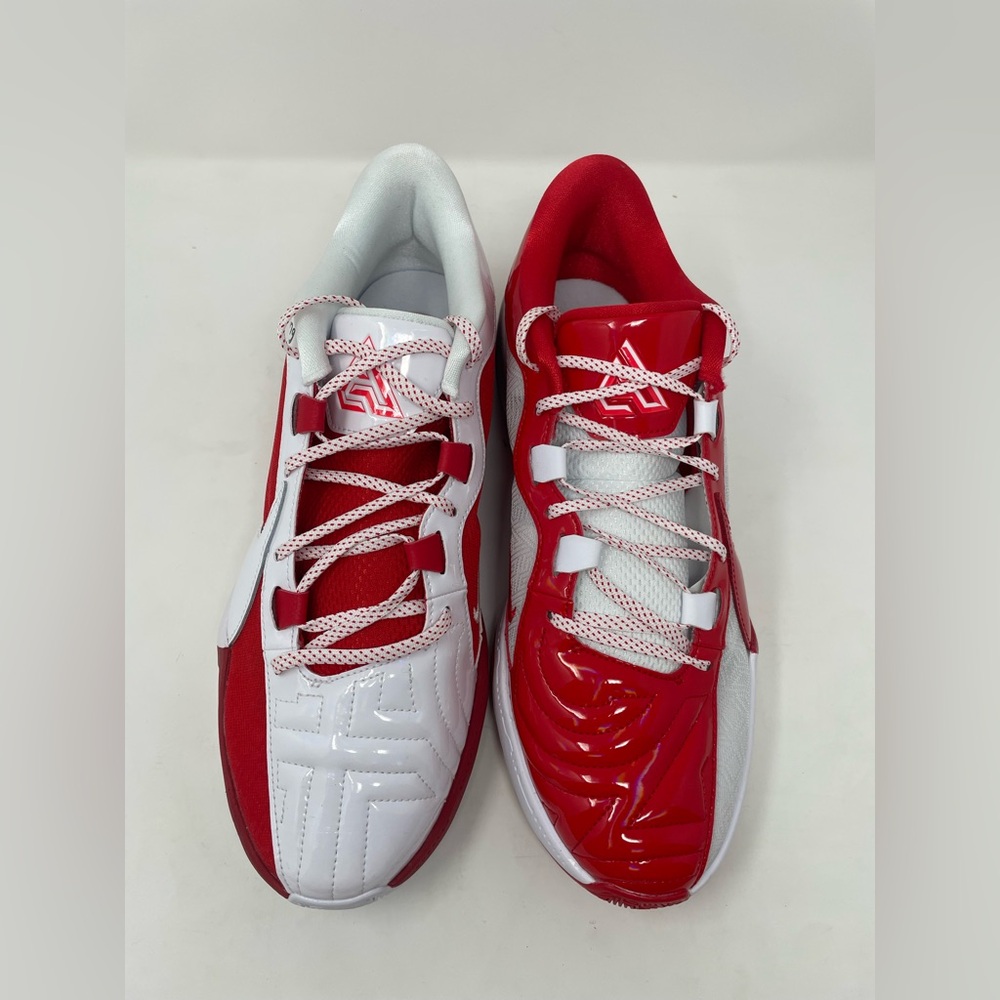 Nike Zoom Freak 5 Basketball Shoes Red White Black Giannis Size 11.5 FV1933 600 - Picture 8 of 14